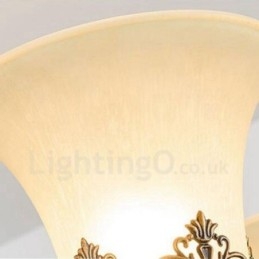 12 Világos rusztikus Lodge integrált fém csillár