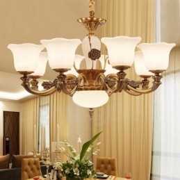 8 Light Traditional Classic integrált fém luxuscsillár