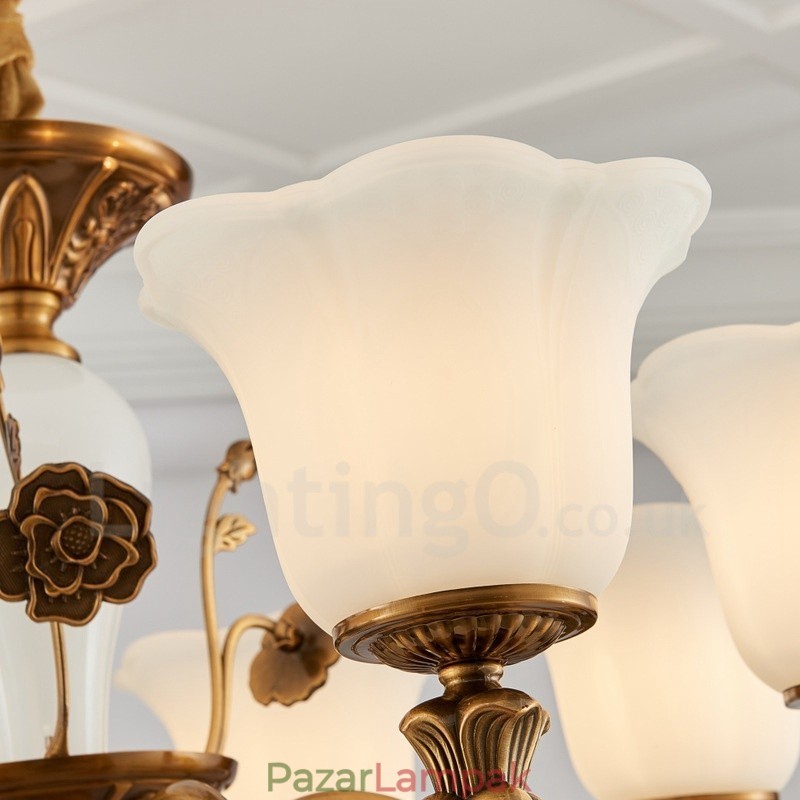 8 Light Traditional Classic integrált fém luxuscsillár