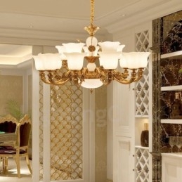15 Light Traditional Classic integrált fém luxuscsillár