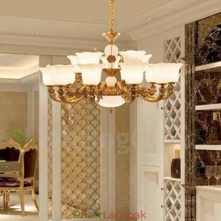 15 Light Traditional Classic integrált fém luxuscsillár 15 Light Traditional Classic integrált fém luxuscsillár