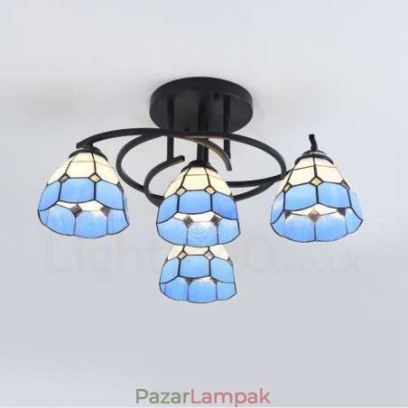 4 Könnyű mediterrán stílusú integrált csillár