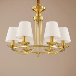 6 Világos rusztikus Lodge integrált fém réz csillár