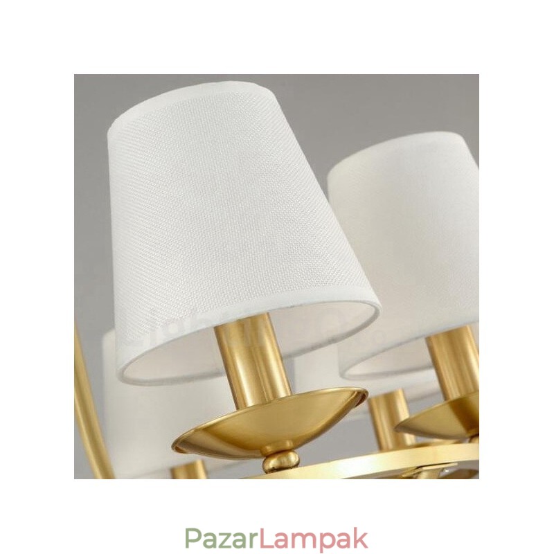 6 Világos rusztikus Lodge integrált fém réz csillár