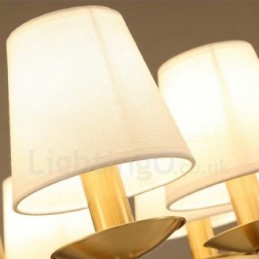 6 Világos rusztikus Lodge integrált fém réz csillár