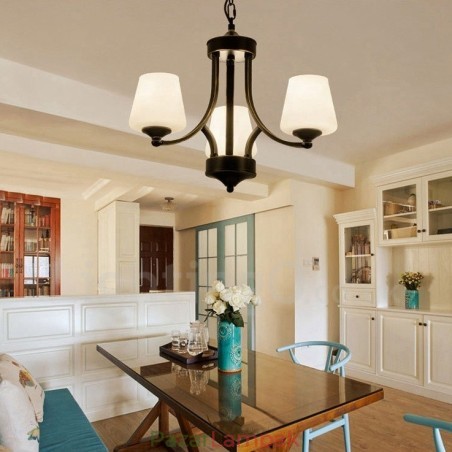 3 Világos rusztikus Lodge integrált fém csillár