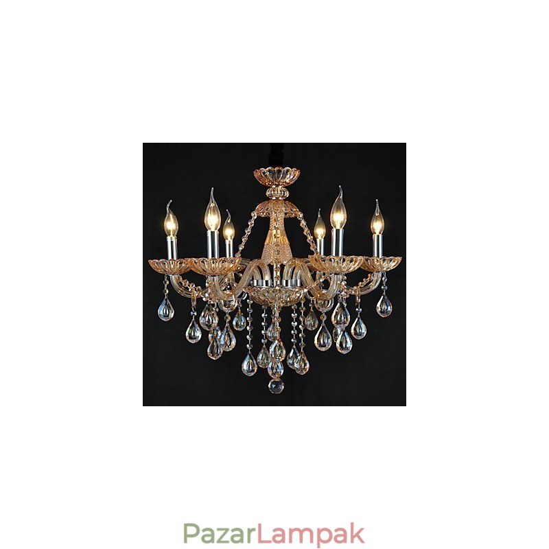 Csillár Crystal Traditional Classic Glass 6 Light
