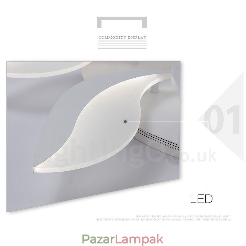15 könnyű, modern, modern, integrált 128 W-os csillár