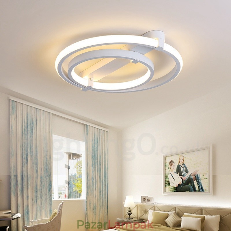 2 gyűrűs modern kortárs csillár