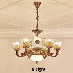 6 Light Traditional Classic integrált fém csillár