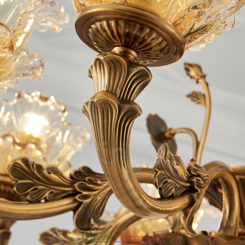 6 Light Traditional Classic integrált fém csillár