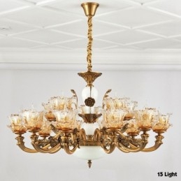 15 Light Traditional Classic integrált fém csillár