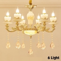 6 Light Traditional Classic integrált fém csillár