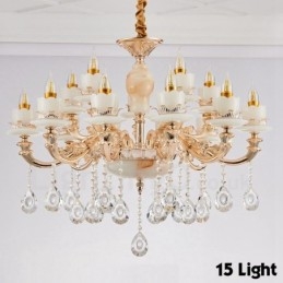 15 Light Traditional Classic integrált fém csillár