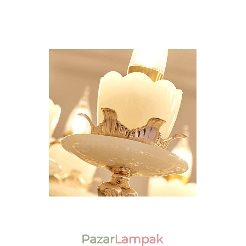 15 Light Traditional Classic integrált fém csillár