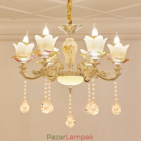 6 Light Traditional Classic integrált fém csillár