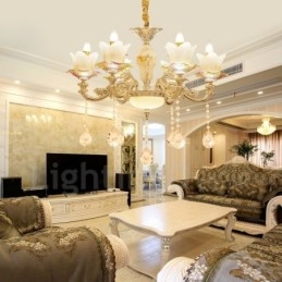 6 Light Traditional Classic integrált fém csillár