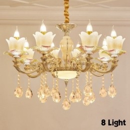 8 Light Traditional Classic integrált fém csillár