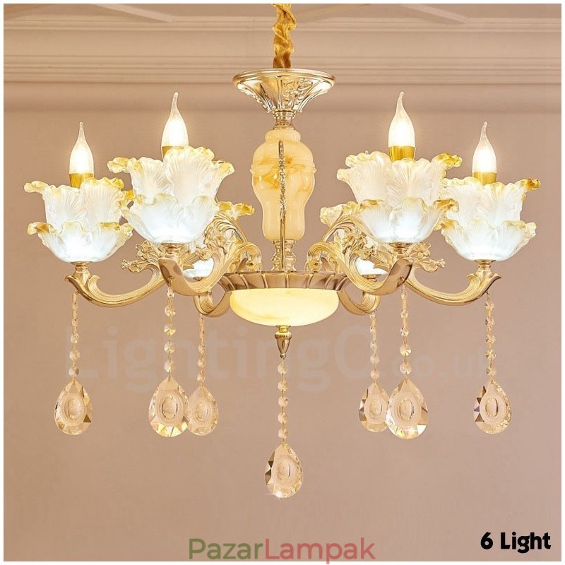 6 Light Traditional Classic integrált fém csillár