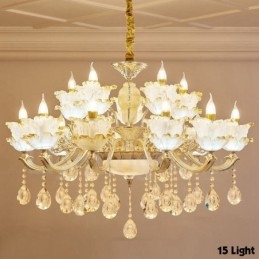 15 Light Traditional Classic integrált fém csillár