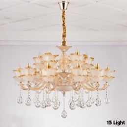 15 Light Traditional Classic integrált fém csillár