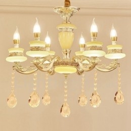 6 könnyű, hagyományos klasszikus integrált fém luxuscsillár