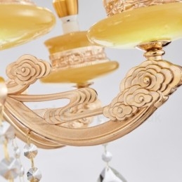 6 könnyű, hagyományos klasszikus integrált fém luxuscsillár