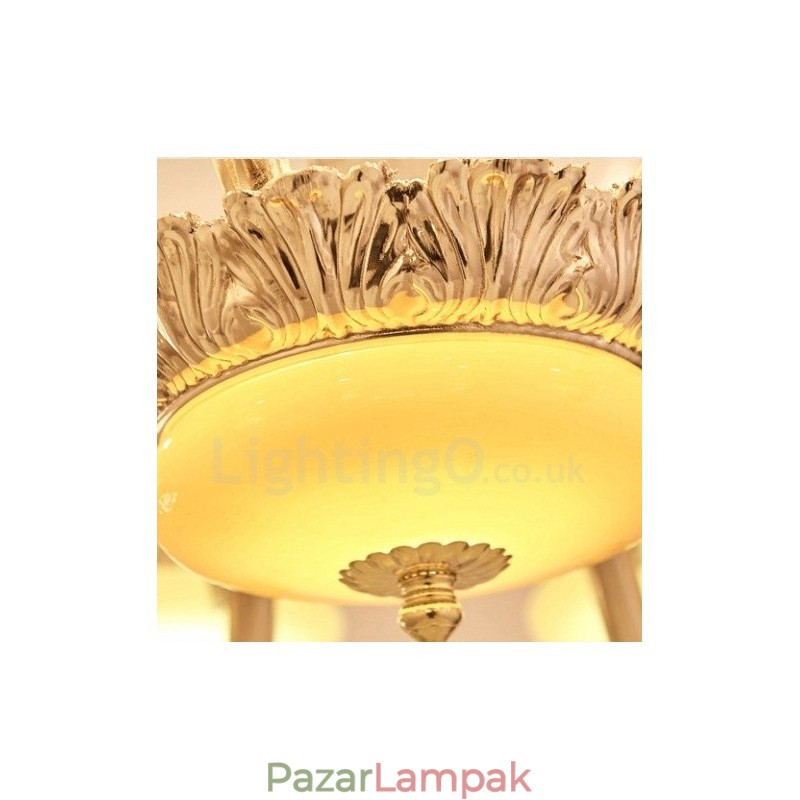 6 könnyű, hagyományos klasszikus integrált fém luxuscsillár