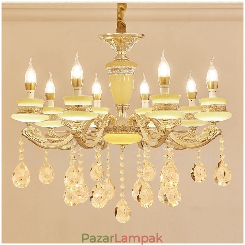 8 Light Traditional Classic integrált fém csillár