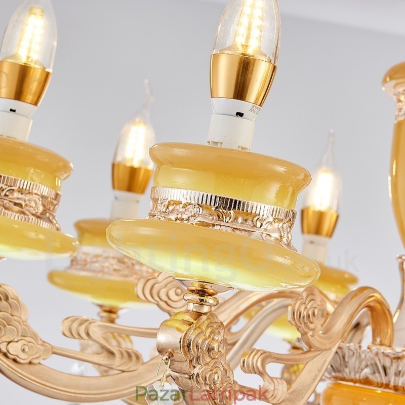 8 Light Traditional Classic integrált fém csillár