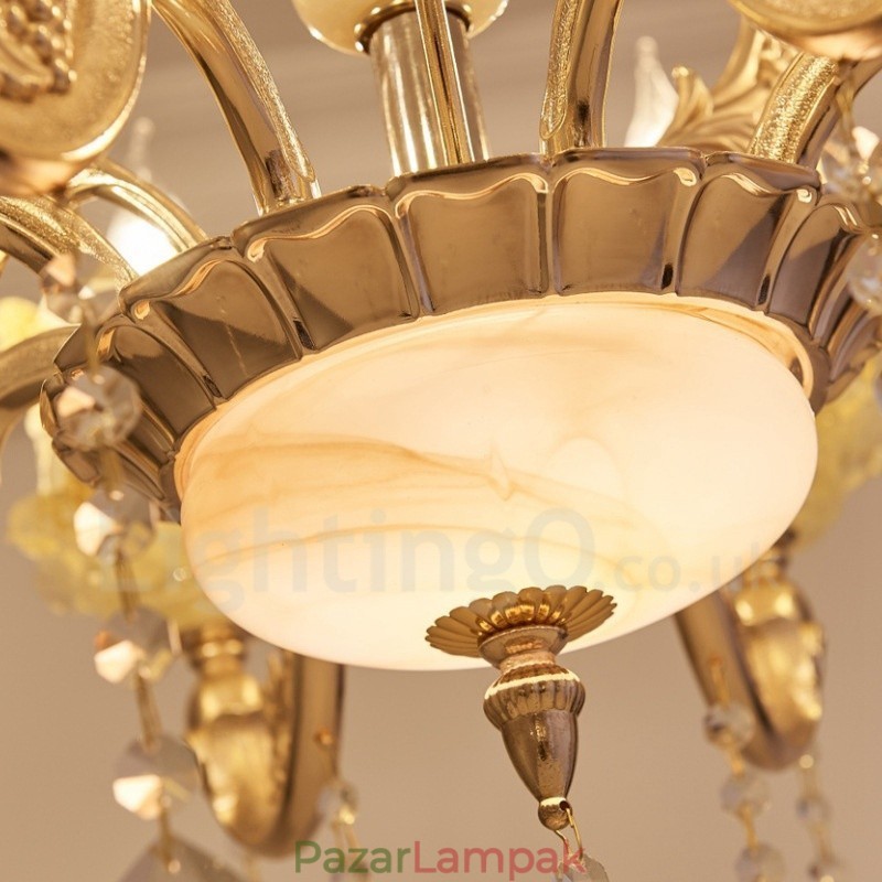 6 Light Traditional Classic integrált fém csillár