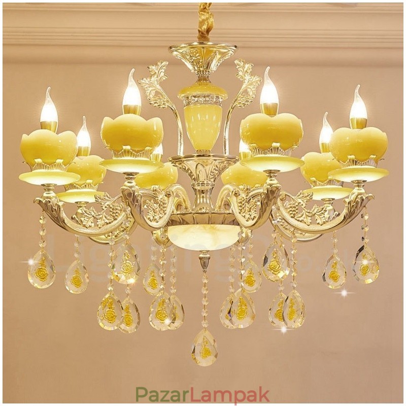 8 Light Traditional Classic integrált fém csillár