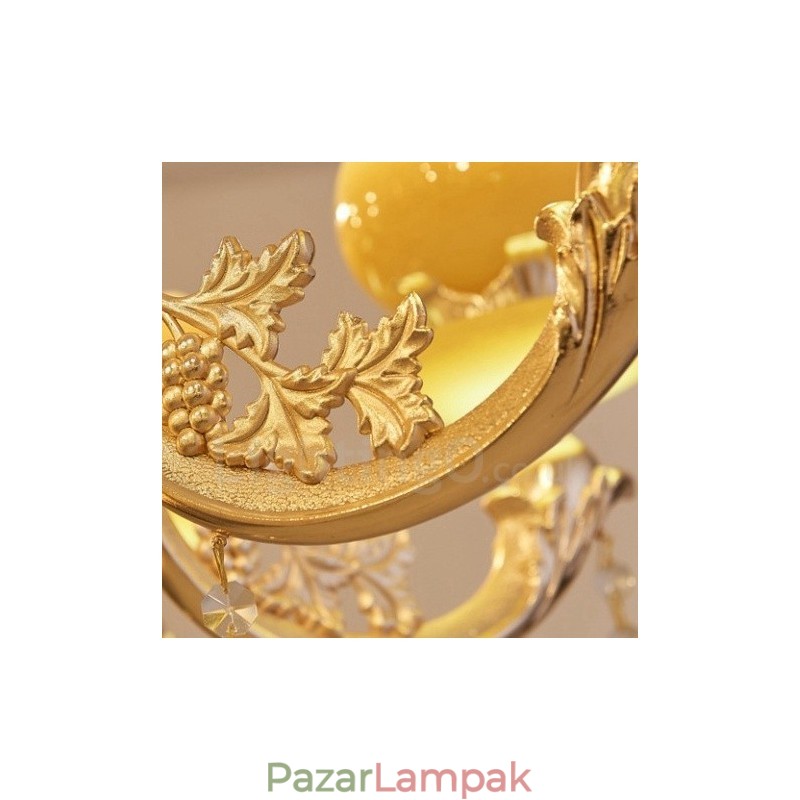 8 Light Traditional Classic integrált fém csillár