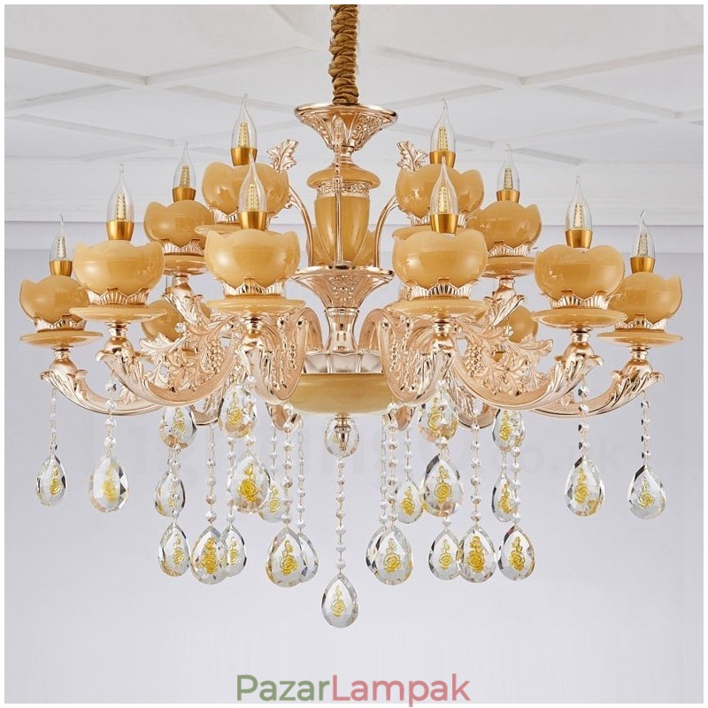 15 Light Traditional Classic integrált fém csillár