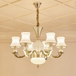 6 Light Traditional Classic integrált fém luxus gyertyacsillár