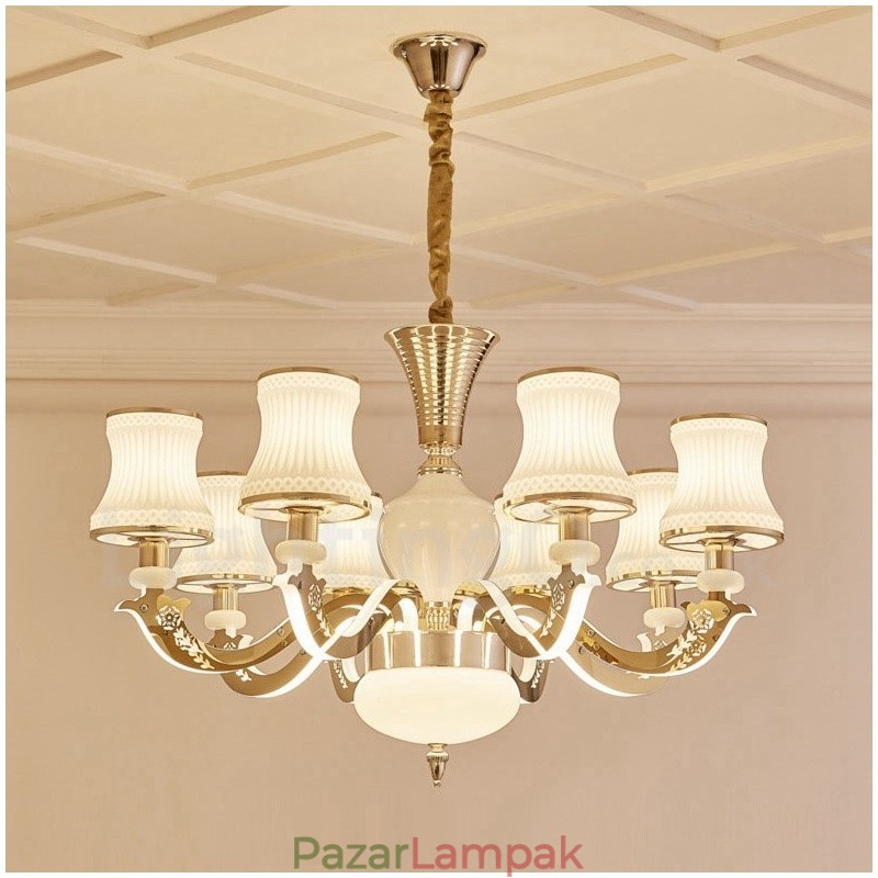 8 Light Traditional Classic integrált fém csillár