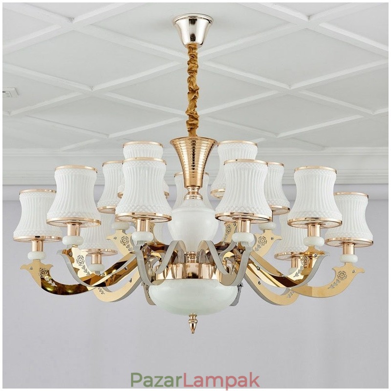 15 Light Traditional Classic integrált fém csillár