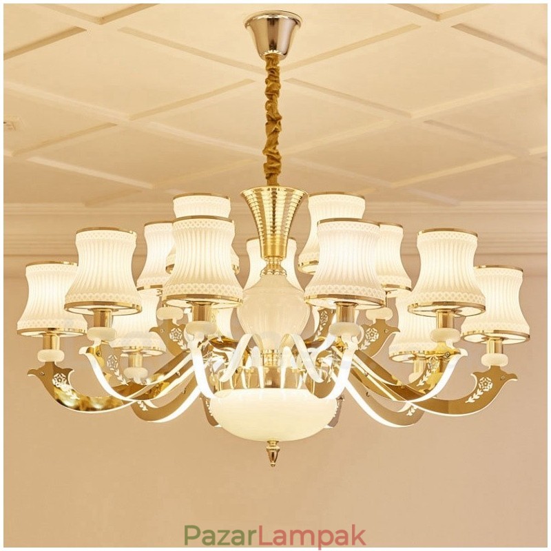 15 Light Traditional Classic integrált fém csillár