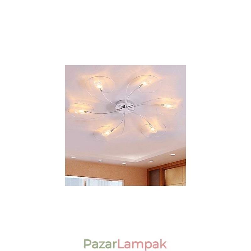 Modern, modern, galvanikusan süllyesztett csillár