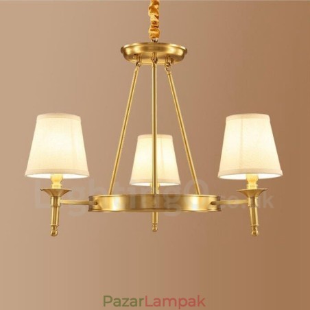 3 Világos rusztikus Lodge integrált fém réz csillár