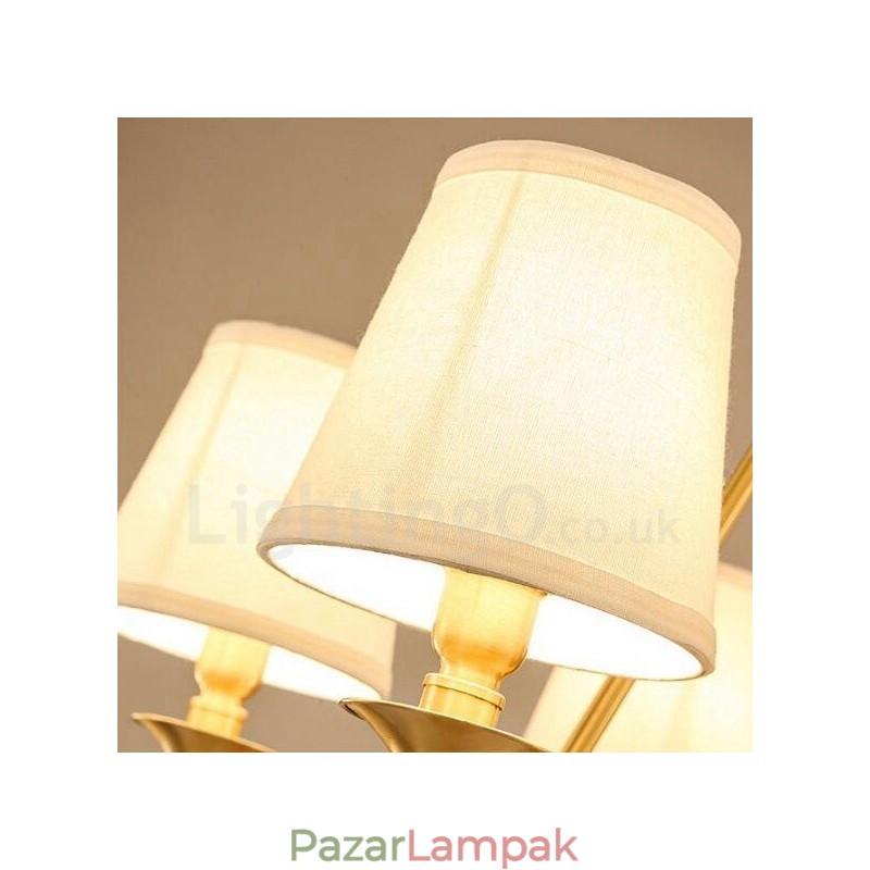8 Világos rusztikus Lodge integrált fém csillár