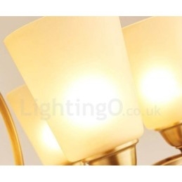 8 Világos rusztikus Lodge integrált fém csillár