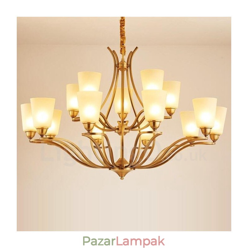 15 Világos rusztikus Lodge integrált fém csillár