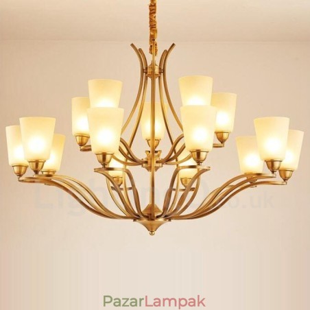 15 Világos rusztikus Lodge integrált fém csillár