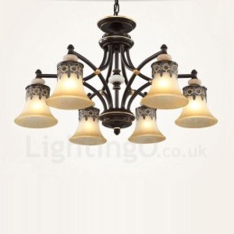 6 Light Traditional Classic integrált fém csillár