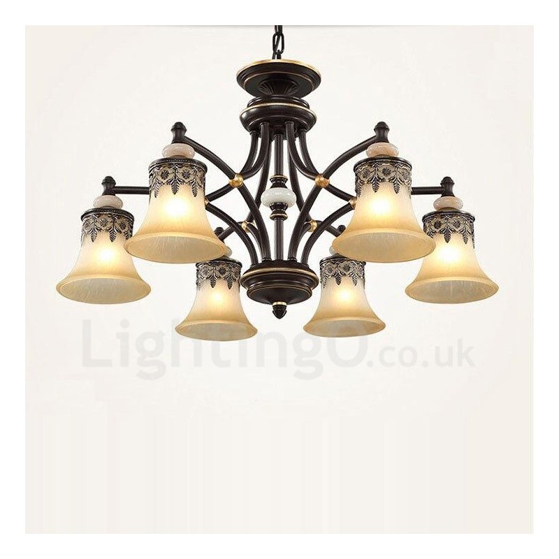 6 Light Traditional Classic integrált fém csillár