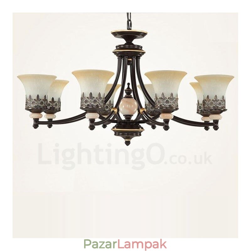 8 Light Traditional Classic integrált fém csillár