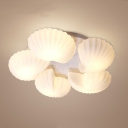 Conch 5 Light hagyományos klasszikus integrált csillár üvegernyővel