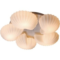 Conch 5 Light hagyományos klasszikus integrált csillár üvegernyővel
