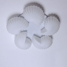 Conch 5 Light hagyományos klasszikus integrált csillár üvegernyővel